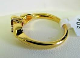 Allison Reed Gold Tone Square Garnet Ring Size 7 (O45 1694 ...