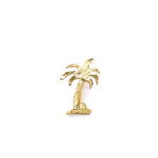 14KT YELLOW GOLD DIAMOND CUT PALM TREE PENDANT .4 GRAMS | eBay