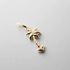 14K Gold Dainty Palm Tree Pendant - Model 500 | Charlie & Co ...