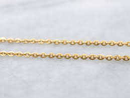 High 22-Karat Gold Cable Link Chain with Hook Clasp
