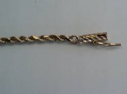 BEAUTIFUL 24" 14K YELLOW GOLD "DIAMOND-CUT" ROPE CHAIN ...