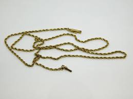 14K Yellow Gold Rope Chain Necklace 20" - X9513 - Etsy