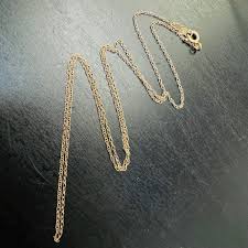 18” 1mm Solid 10K Rose Gold Fine Whisper Rope Chain ...