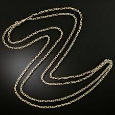 English Victorian Long Chain Necklace
