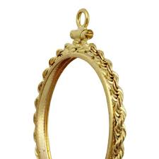 Coin Bezel $50 Eagle 1 oz Yellow Gold Filled Rope Edge Coin ...