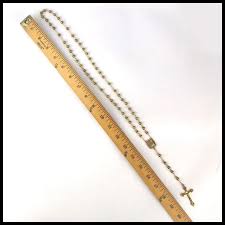 Vintage Lady of Guadalupe Goldtone Crucifix Rosary. For Sale at Ruby Lane