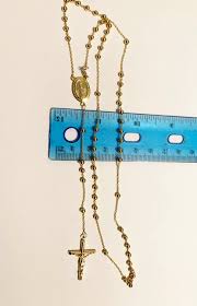 14k Solid Yellow/white Gold (20"inch)rosary Necklace, Unique Work of Art Stylish Classic Solid Gold Rosary Necklace for Men and Women - Etsy Canada