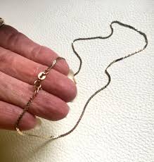 14K YELLOW GOLD ITALY 16” SERPENTINE CHAIN NECKLACE~2.8g ...