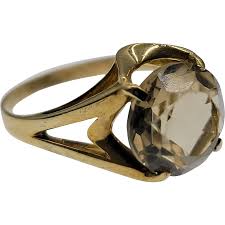 Similar Items to Vintage 4ct Smokey Quartz Ring