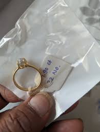 Natural solitiare 1k gold diamond rough rings 1.90 ctw size diamond 1 pcs