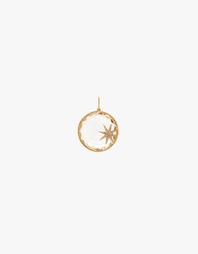 14K Yellow Gold Crystal Galaxy Pendant by Bridget King ...