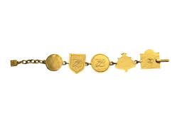 Vintage Karl Lagerfeld Paris Metro Charm Bracelet: 24K Gold ...