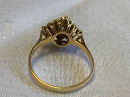 Vtg 14K Yellow Gold 1/8 Carat Diamond Ring 3.37g Fine ...