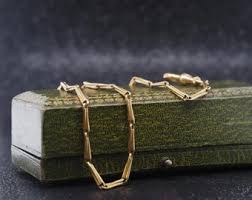 Circa 1920s 14k Yellow Gold Antique Chain 14.75 Inch - Vhk ...