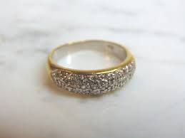 Womens Vintage Estate 14K Yellow Gold Diamond Cluster Ring ...