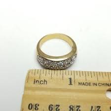 Vintage Rhinestone Encrusted Band, Gold Tone Ring, Stacking ...