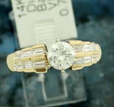 0.75 Carat Fine Baguette Cut Diamond Semi Mount Engagement ...