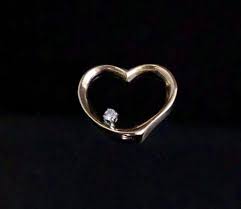 Open Heart Pendant With Genuine Diamond in Solid 14k Gold With Chain/ Christmas/ Gifts for Her/ Birthday/anniversary - Etsy