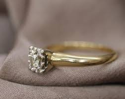 Buy Art Deco Diamond Ring. 14k Yellow and White Gold Square ...
