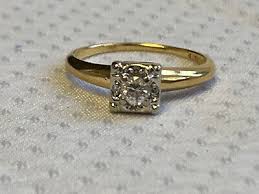 14K Yellow Gold Diamond Ring 2.78g Fine Jewelry Sz 7.25 Band ...