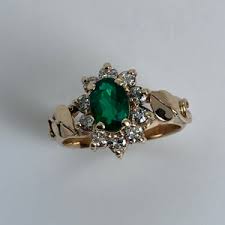 Emerald Halo Ring – Cole Sheckler Jewelry