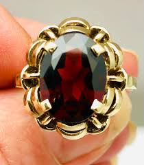 Antique 14k Yellow Gold Garnet Ring – Cydney's Antiques