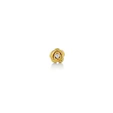 Shop Sydney Evan 14k Gold & Bezel Diamond Small Rose Stud