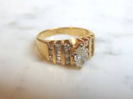 Women's Vintage Estate 14K Yellow Gold .92cts Diamond Ring 6.3g E3347 | eBay