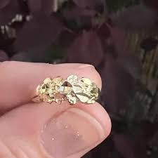 14k Vintage Gold Nugget Ring: Retro Stacking Band, Size 2 - Etsy