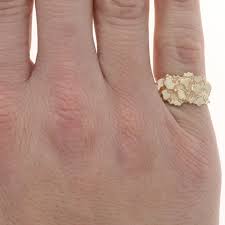 Yellow Gold Nugget Men's Ring - 10k Statement - Wilson ...