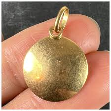 Vintage French Libra Starsign Zodiac 18K Yellow Gold Charm ...