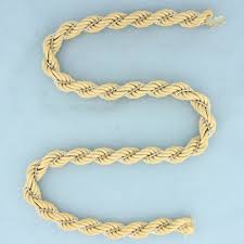 Italian Oversized Rope and Box Link Chain Necklace in 14k ...