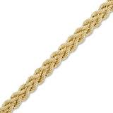 Double Row Braided Rope Chain Bracelet in 10K Gold - 7.25 ...