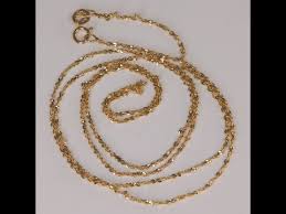 10K Yellow Gold Small Rope Link Chain 24" - Moriartys Gem Art