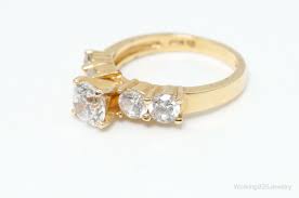 Vintage Designer Ross Simons CZ Gold Vermeil Sterling Silver ...