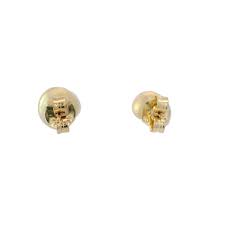 14KY 6mm Textured Button Post Earrings - Gold Creations