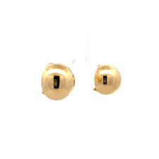 Oversized Ball Stud Earrings in 14k Yellow Gold – Filigree ...