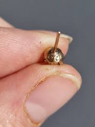 502E Antique Edwardian Rock Crystal / Quartz Stud Earrings ...