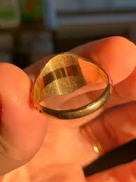 14k gold mens signet ring-heavy!