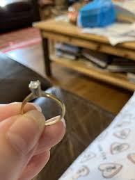 2 14k Gold Rings 1/3 Carot Diamond Engagement Ring And 1 ...