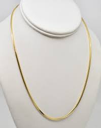 14k Yellow Gold Stunning Omega Chain Necklace 18.25" #GOLD ...