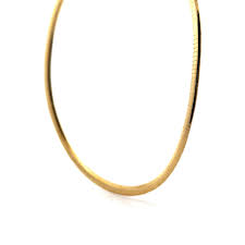Simple Omega Necklace in 14k Yellow Gold – Filigree Jewelers