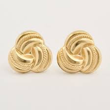 Vintage 14K Gold Love Knot Stud Earrings - Etsy Israel