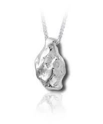 Sterling Silver Nugget Funeral Cremation Urn Pendant for ...