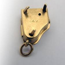 Grand Piano Charm 14K Yellow Gold Opens Up | eBay Australia