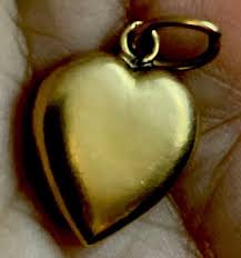 BEAUTIFUL Vintage 14k Yellow Gold Puffed Heart Charm Pendant ...