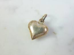 Womens Vintage Estate Sterling Silver Heart Charm 1.1g E4361 ...