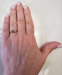 14Kt Gold Black Opal Round Heart Ring – Elizabeth Jewelry ...