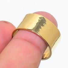 Brass Ring Statement Jewelry Unique Handmade Meditation Wide ...