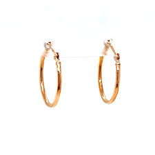 14K Rose Gold Hoop Earrings — The Gem Vault